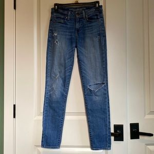 American eagle jeans; women’s size 0; super skinny